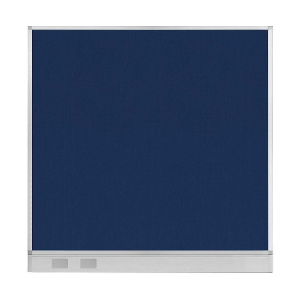 Hush Panel Configurable Cubicle Partition 6' x 6' Navy Blue Fabric w/ Cable Channel